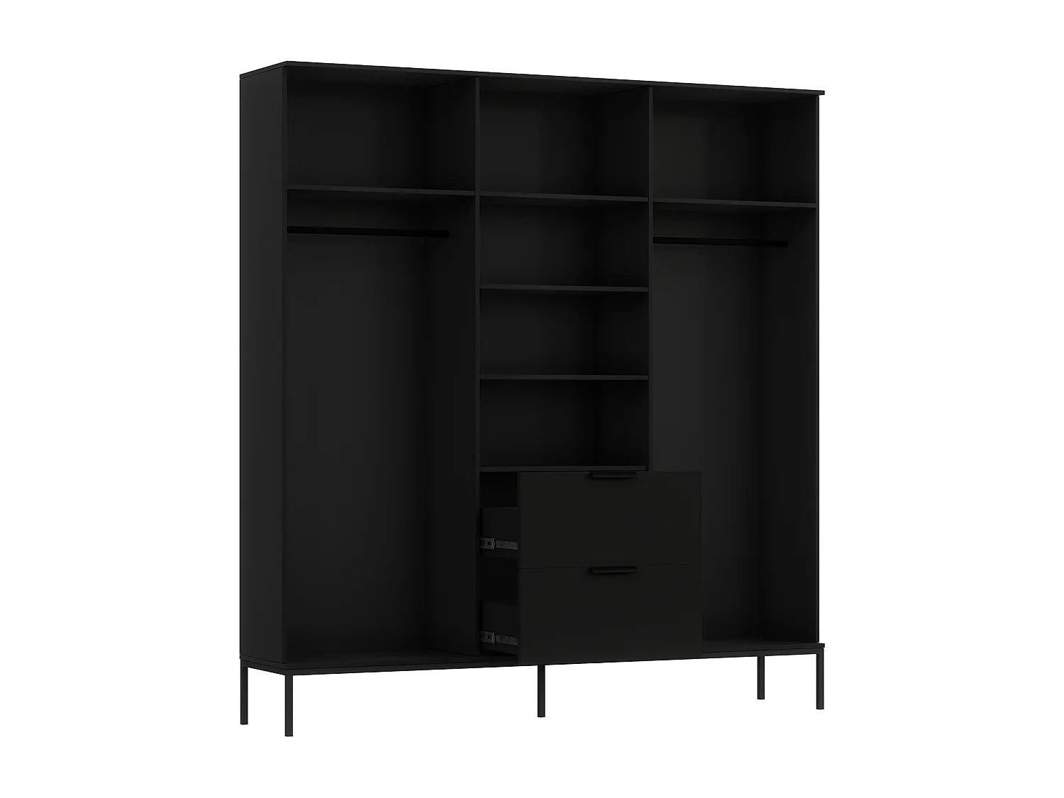 Penderie Noville (185cm)/Marron&Noir