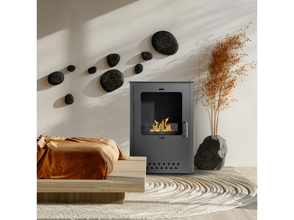 Estufa de bioetanol chimenea biochimenea de suelo LUISA L50xD30xH68