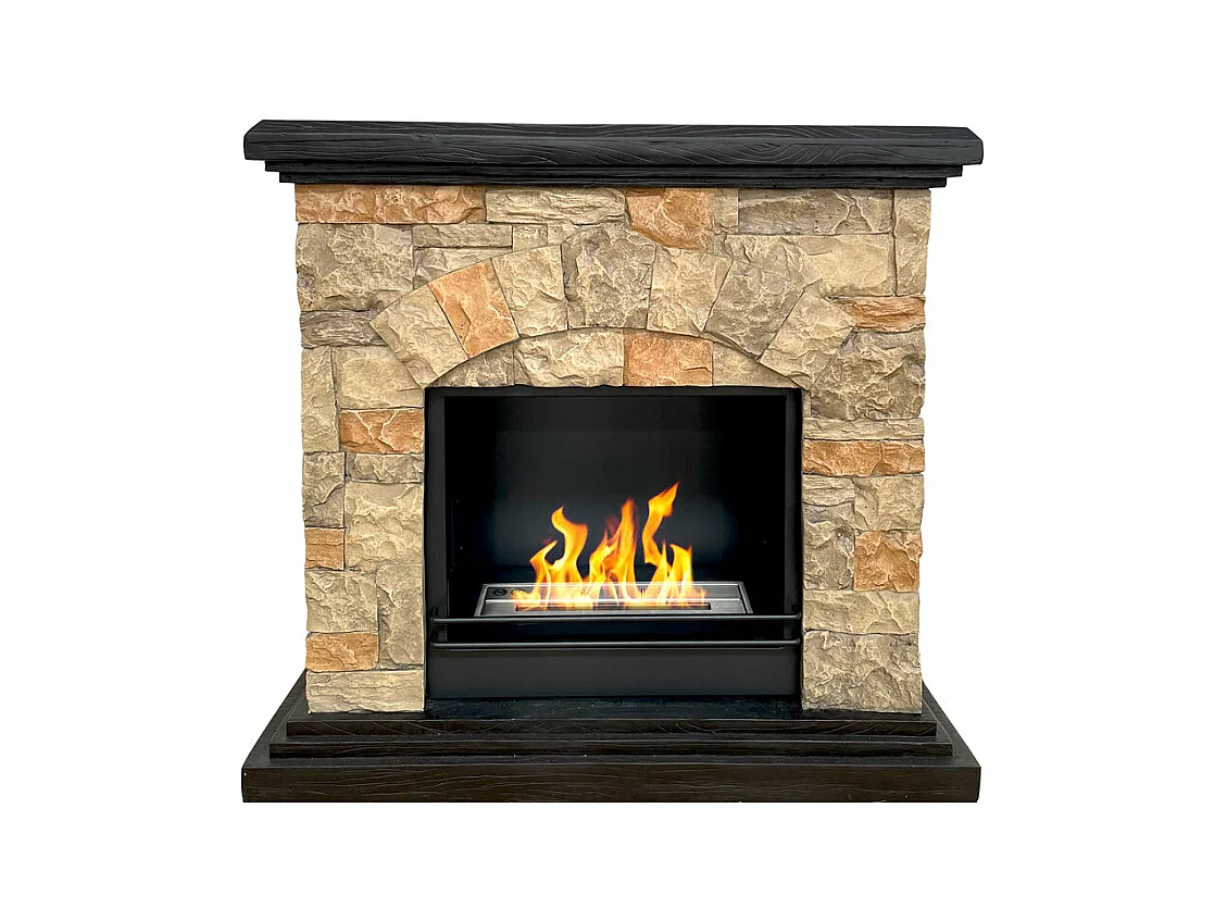 Bioethanol-Bodenkamin Biokamin Belluno Kunststeinoptik L105xT38xH100