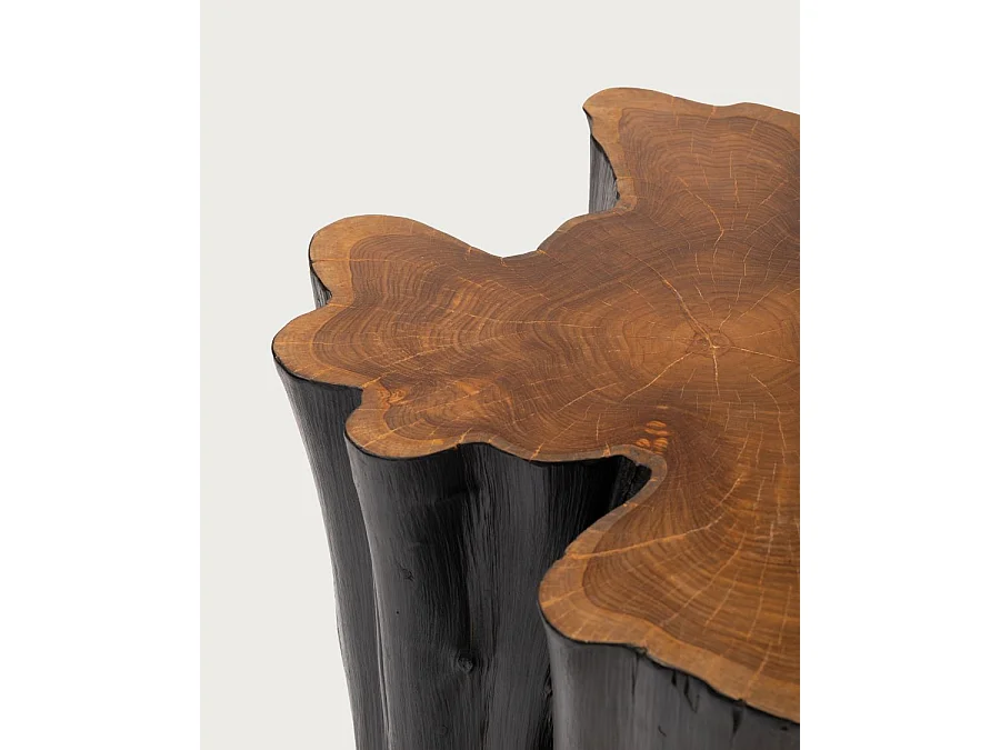 Timberly - Table basse tronc d'arbre massif