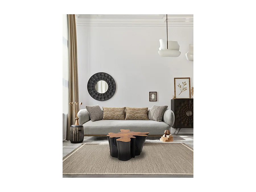 Timberly - Table basse tronc d'arbre massif