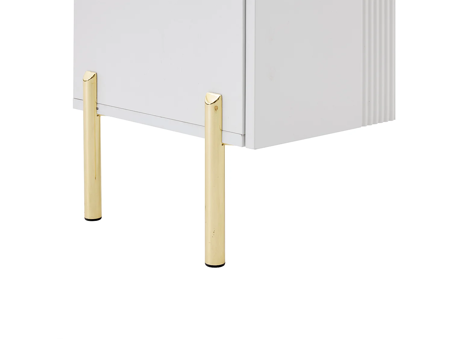 Buffet 160x35x100cm - 4 portes - en panneaux de particules - Blanc