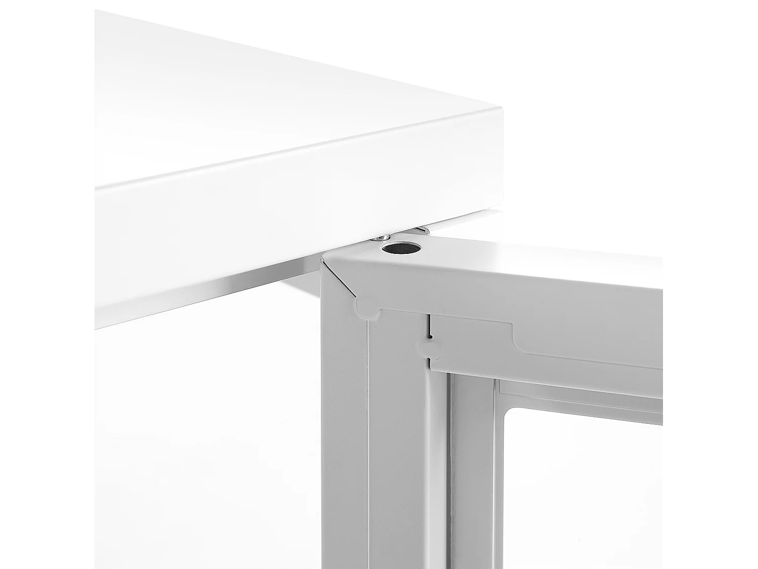 Glazen vitrinekast LED NEWPORT Metaal 115 cm Wit