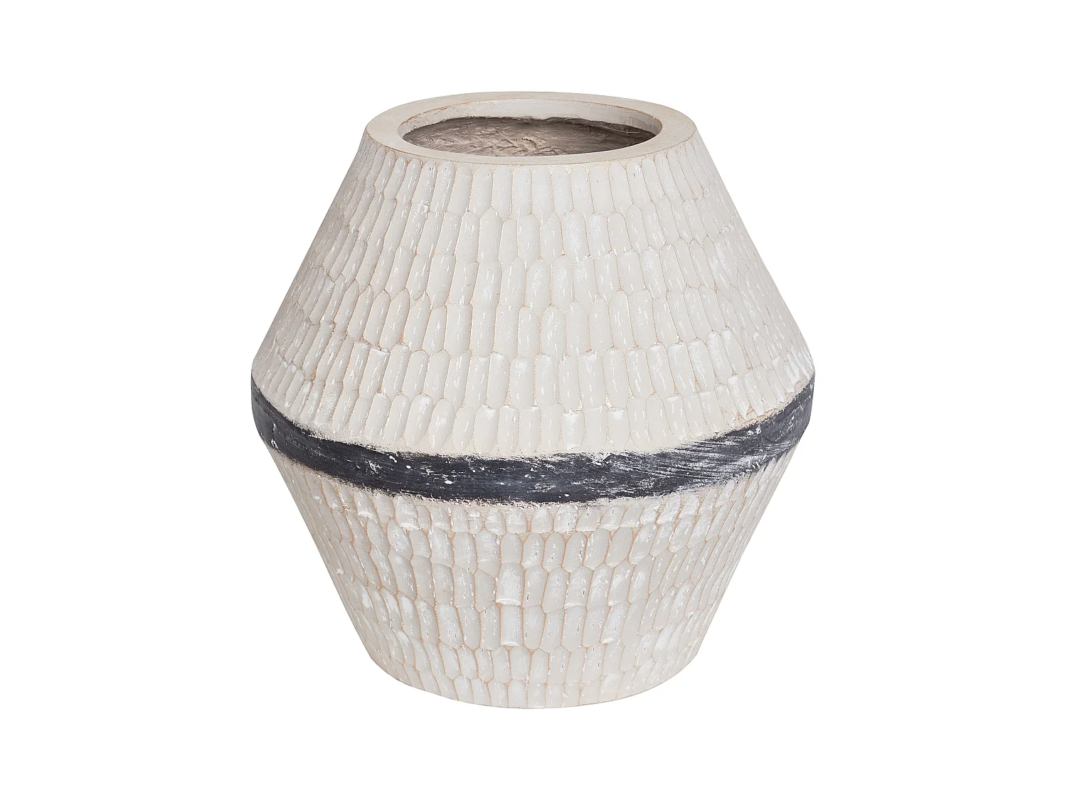 Blumenvase Magnesiumoxid beige / grau Boho Stil Indoor Outdoor Aruncus