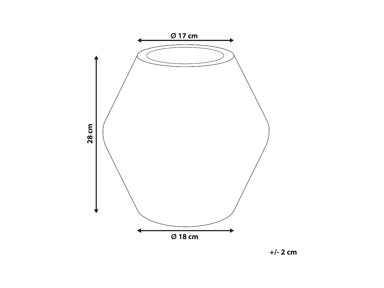 Bloemenvaas ARUNCUS Keramiek 30 cm Beige