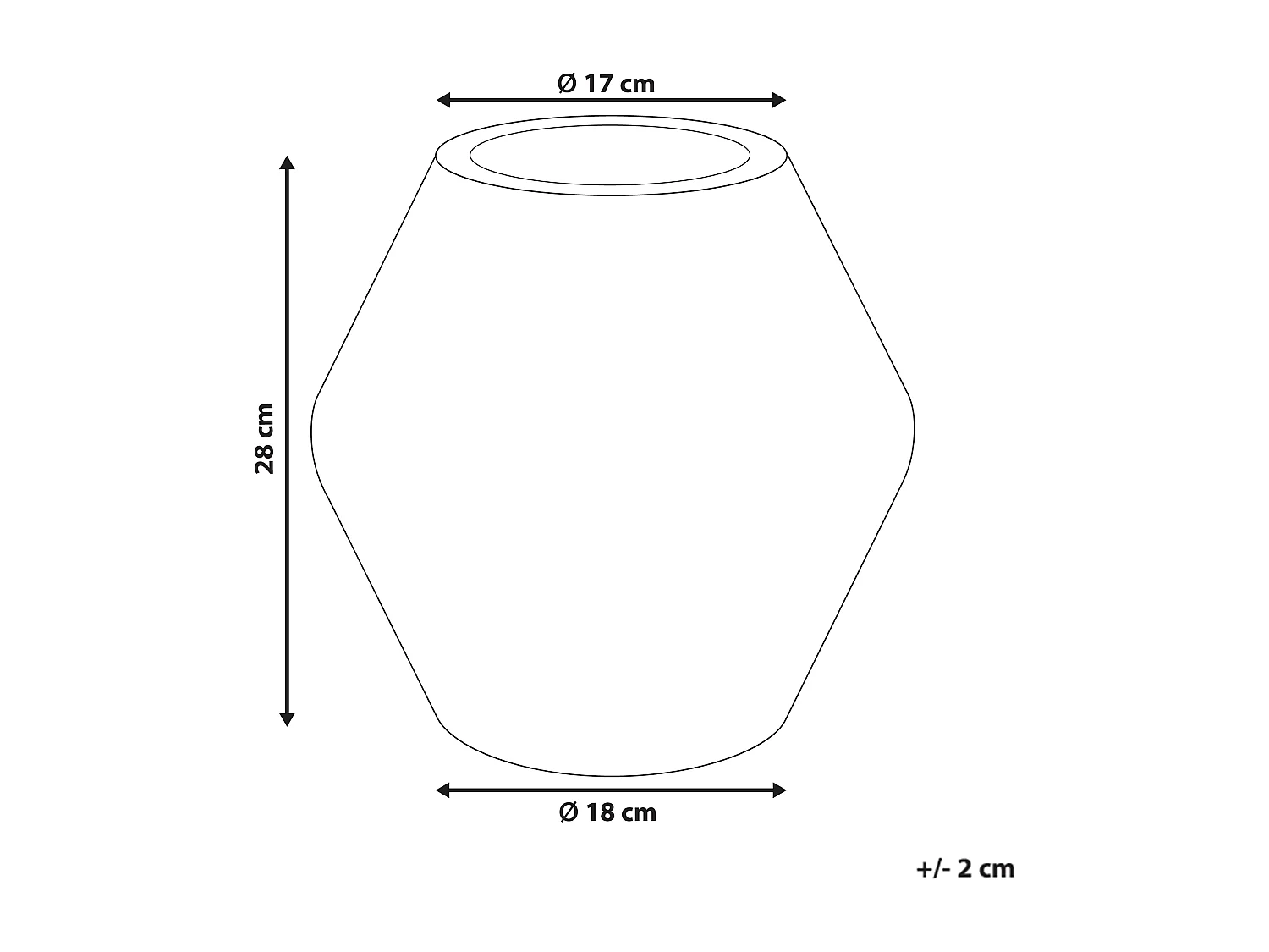 Blumenvase ARUNCUS Keramik 30 cm Beige