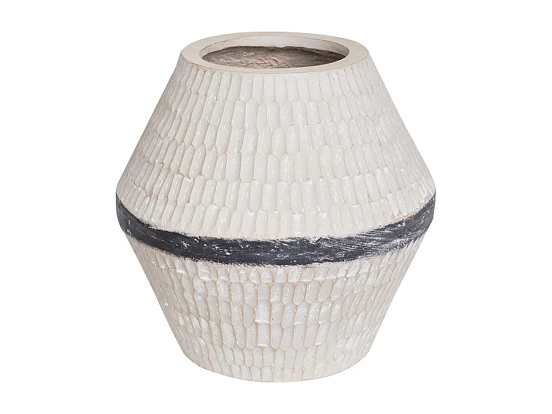 Vase à fleurs ARUNCUS Céramique 30 cm Beige