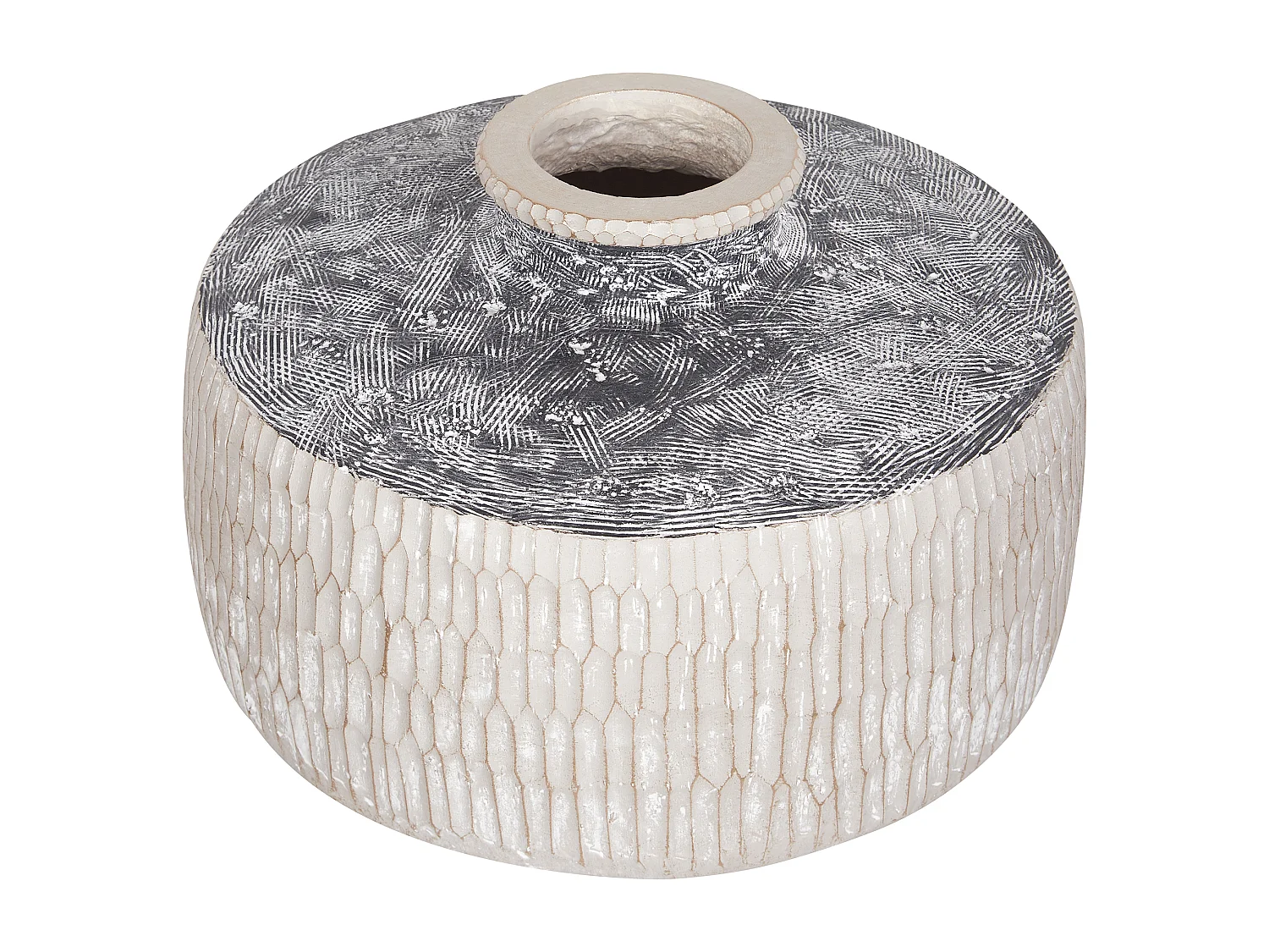 Blumenvase DEKSATI Keramik 32 cm Beige