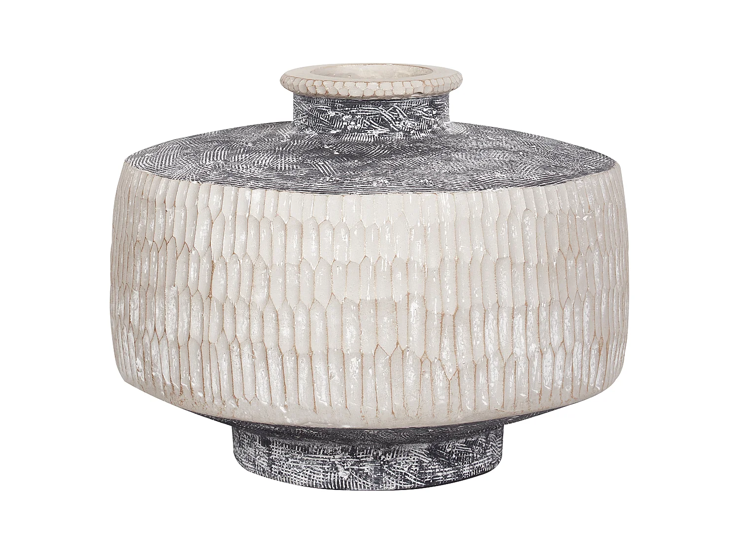 Vase à fleurs DEKSATI Céramique 32 cm Beige