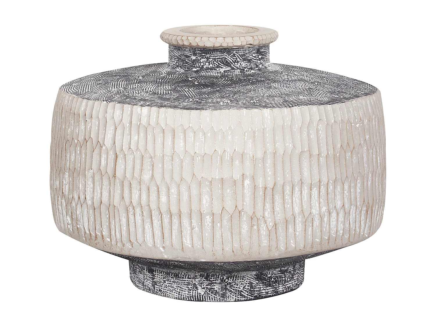 Vase à fleurs DEKSATI Céramique 32 cm Beige