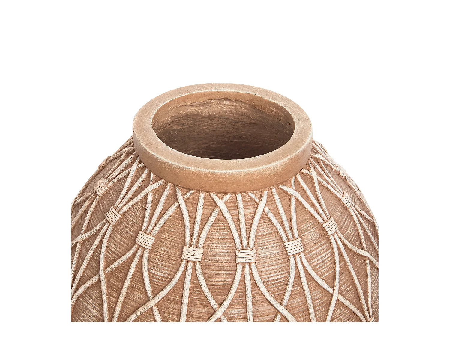 Jarrón para flores DOMOKOS Cerámica 38 cm Marrón claro