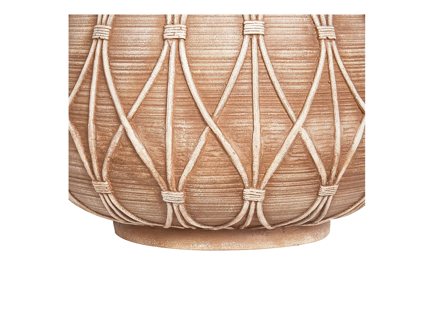 Jarrón para flores DOMOKOS Cerámica 38 cm Marrón claro