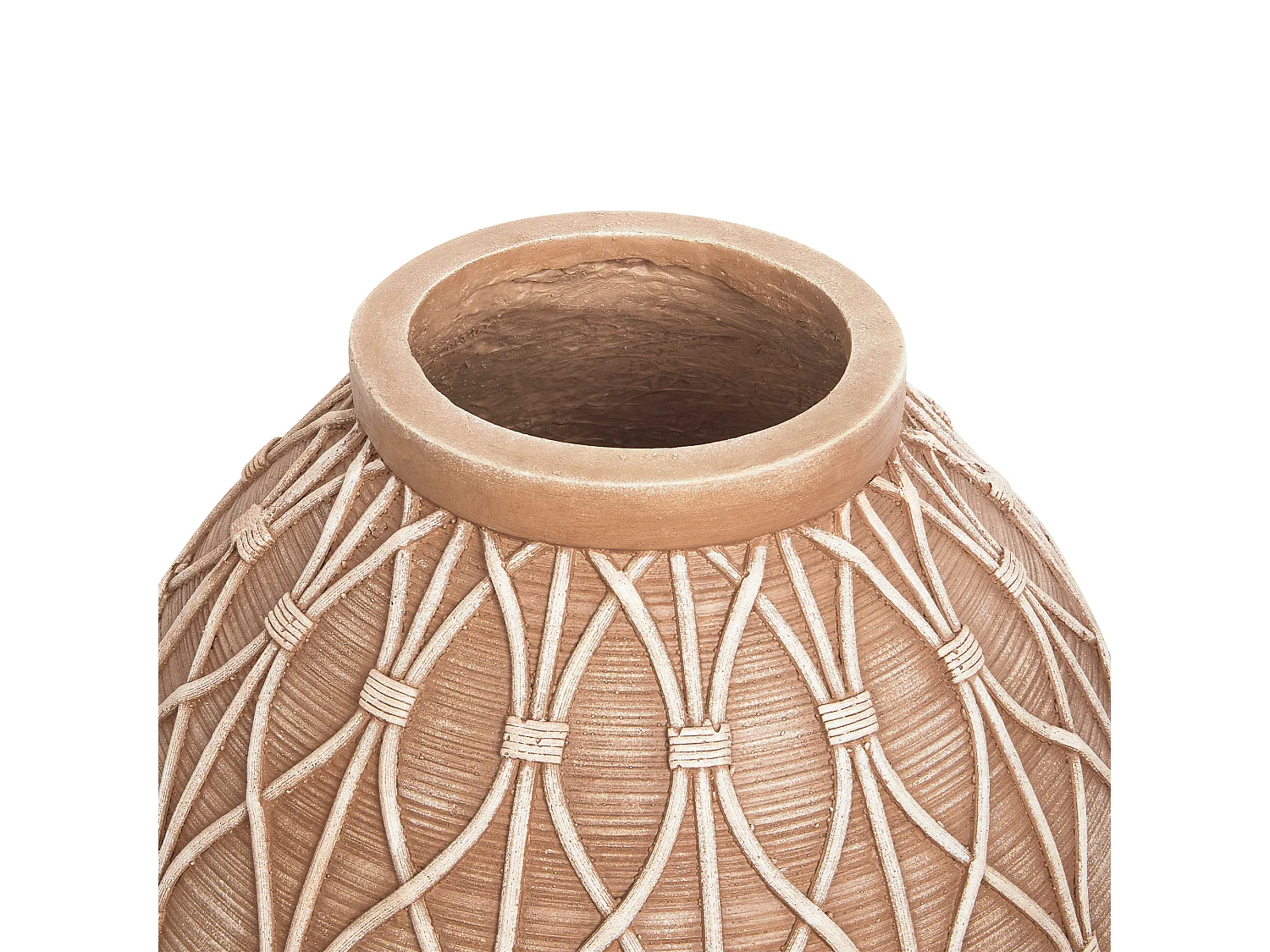 Jarrón para flores DOMOKOS Cerámica 38 cm Marrón claro