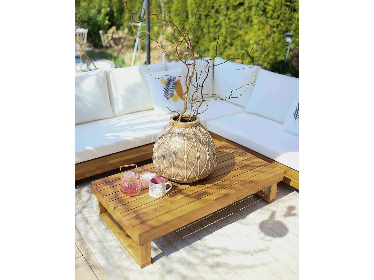 Vase à fleurs DOMOKOS Céramique 38 cm Marron clair