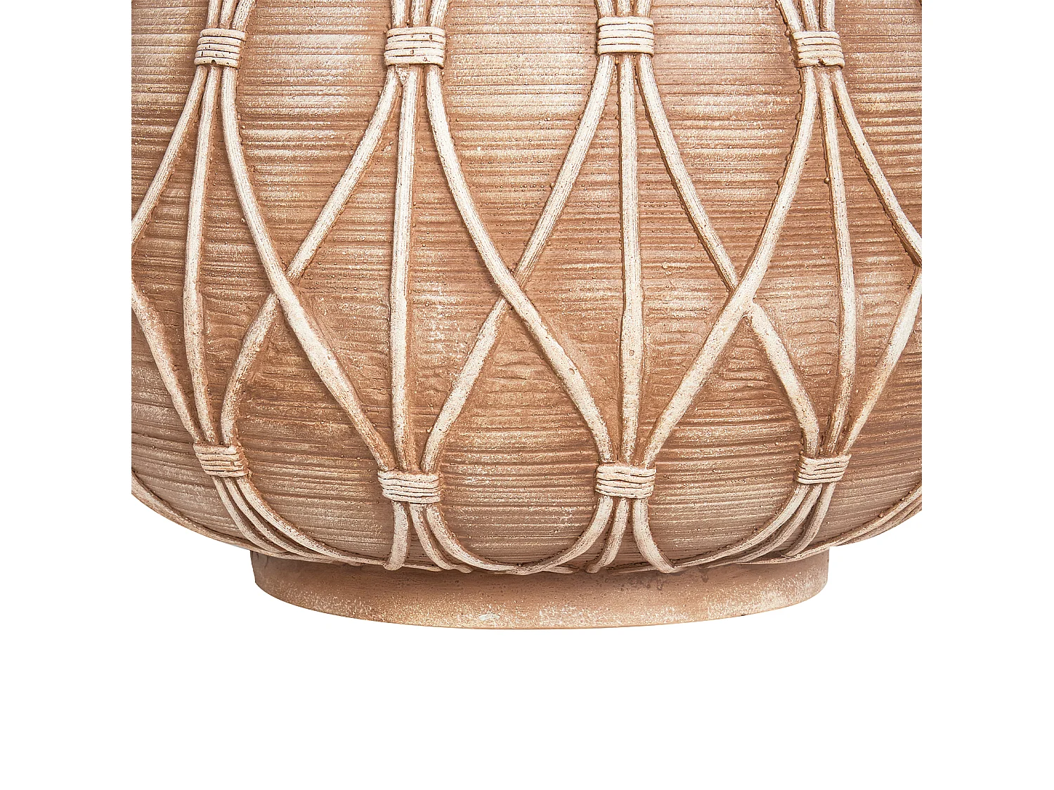 Vase à fleurs DOMOKOS Céramique 38 cm Marron clair