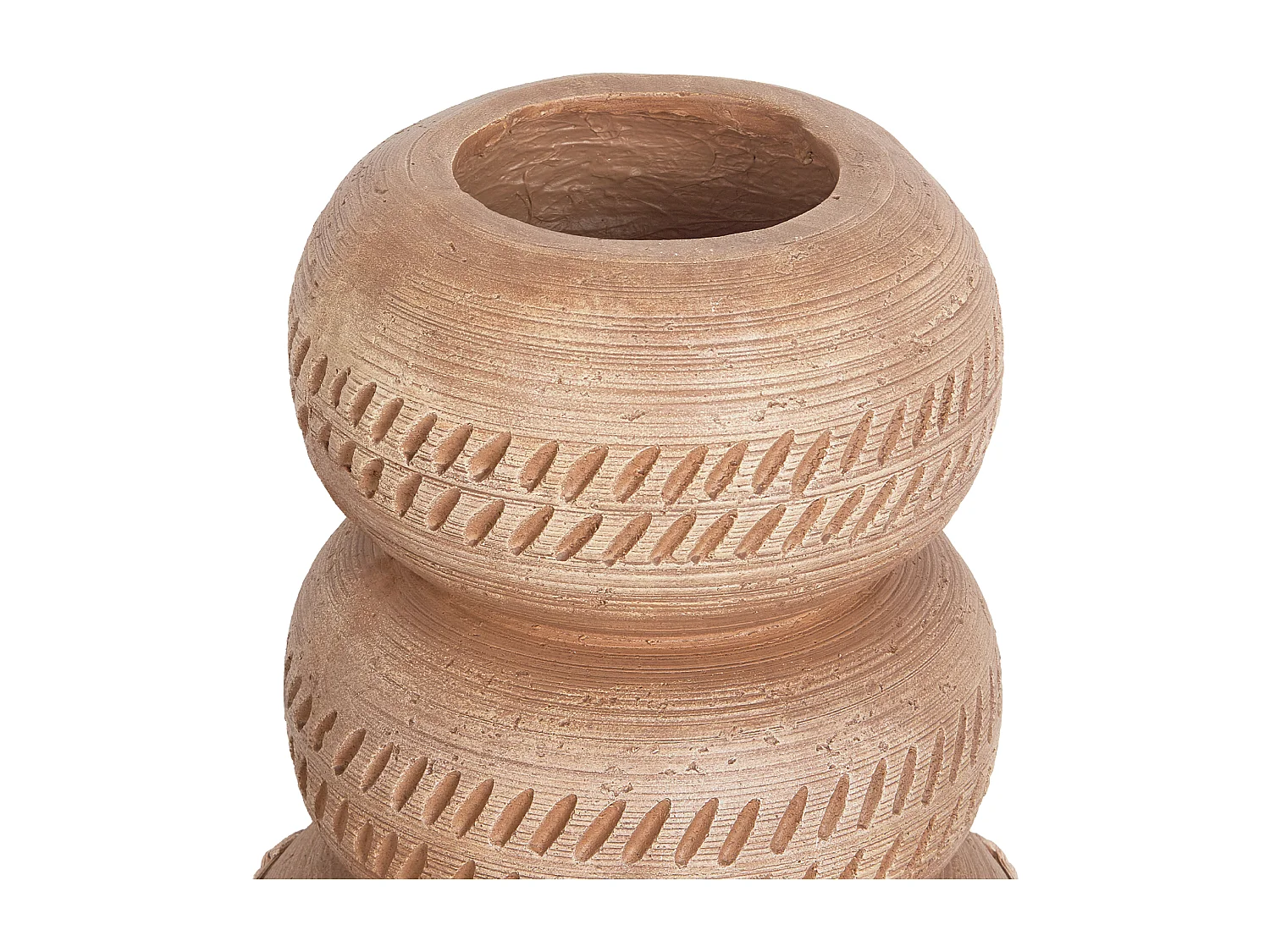 Jarrón para flores ALMIROS Cerámica 51 cm Marrón claro