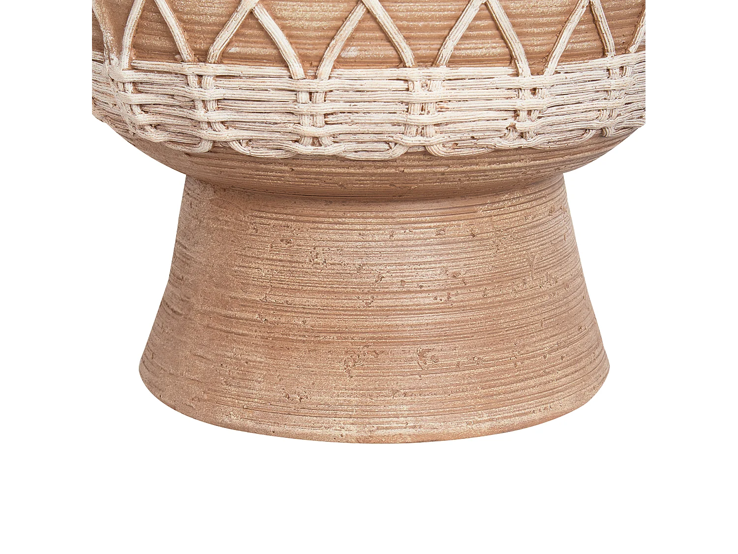 Wazon na kwiaty ALMIROS Ceramika 51 cm Jasnobrązowy