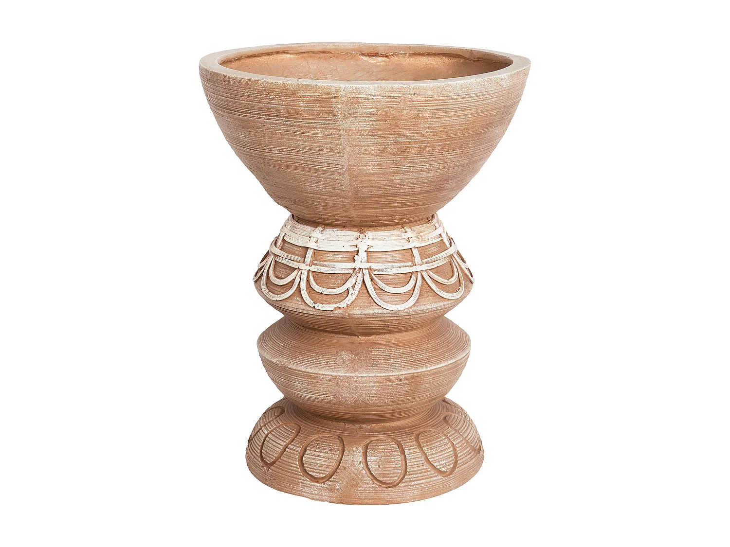 Blumenkübel DISPORUM Keramik 29 cm Hellbraun