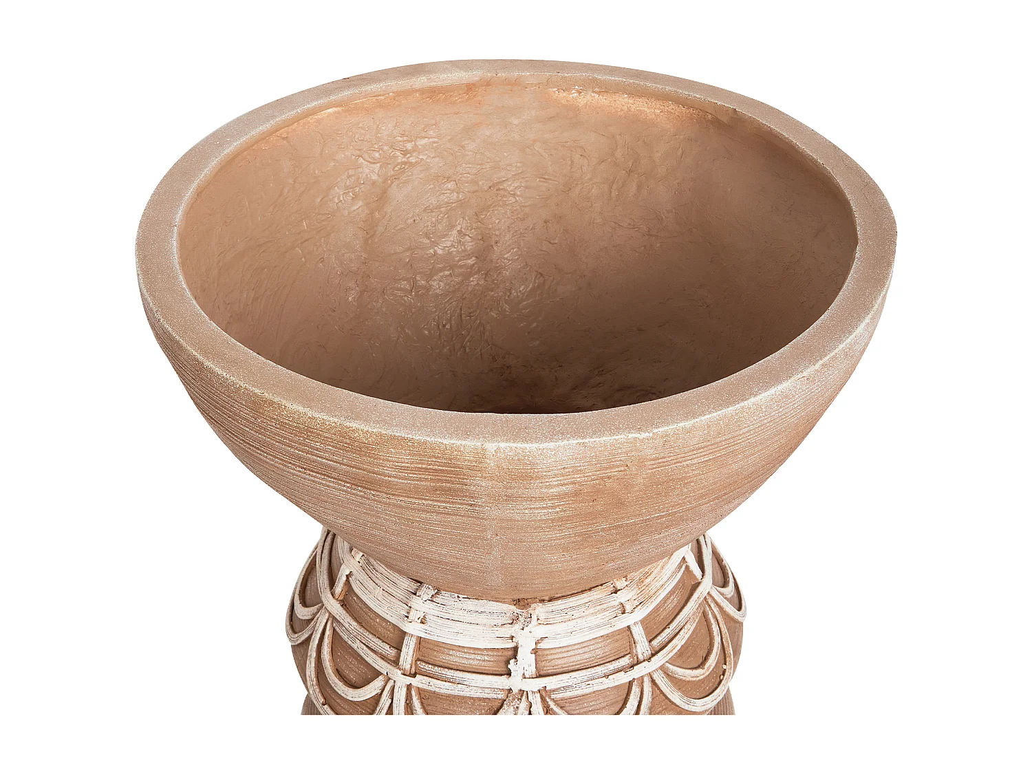 Blumenkübel DISPORUM Keramik 29 cm Hellbraun