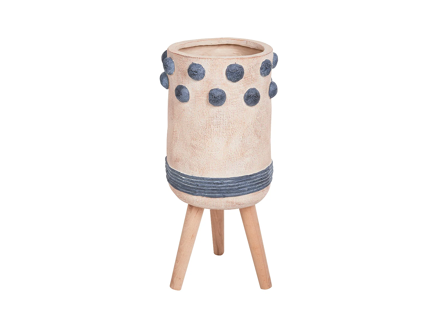 Cache-pot sur pied BLETILLA 27 cm Beige sable