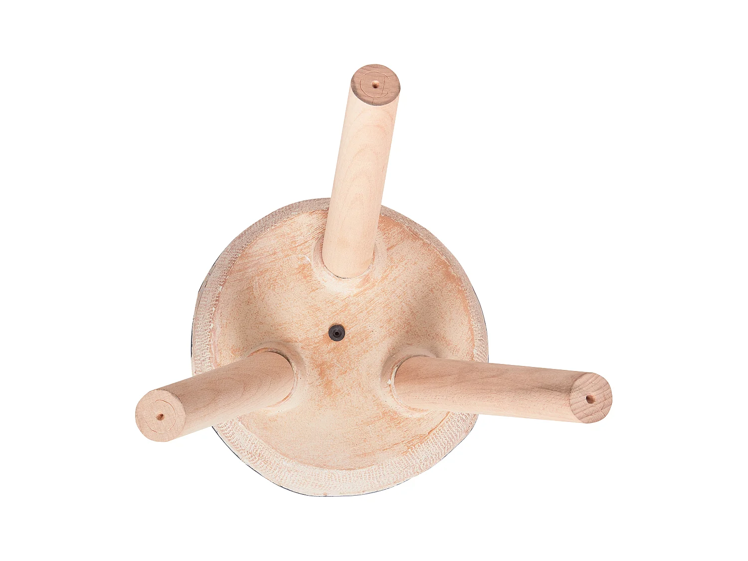 Blumentopf Magnesiumoxid sand beige / blau mit Holzbeinen Muster Bletilla