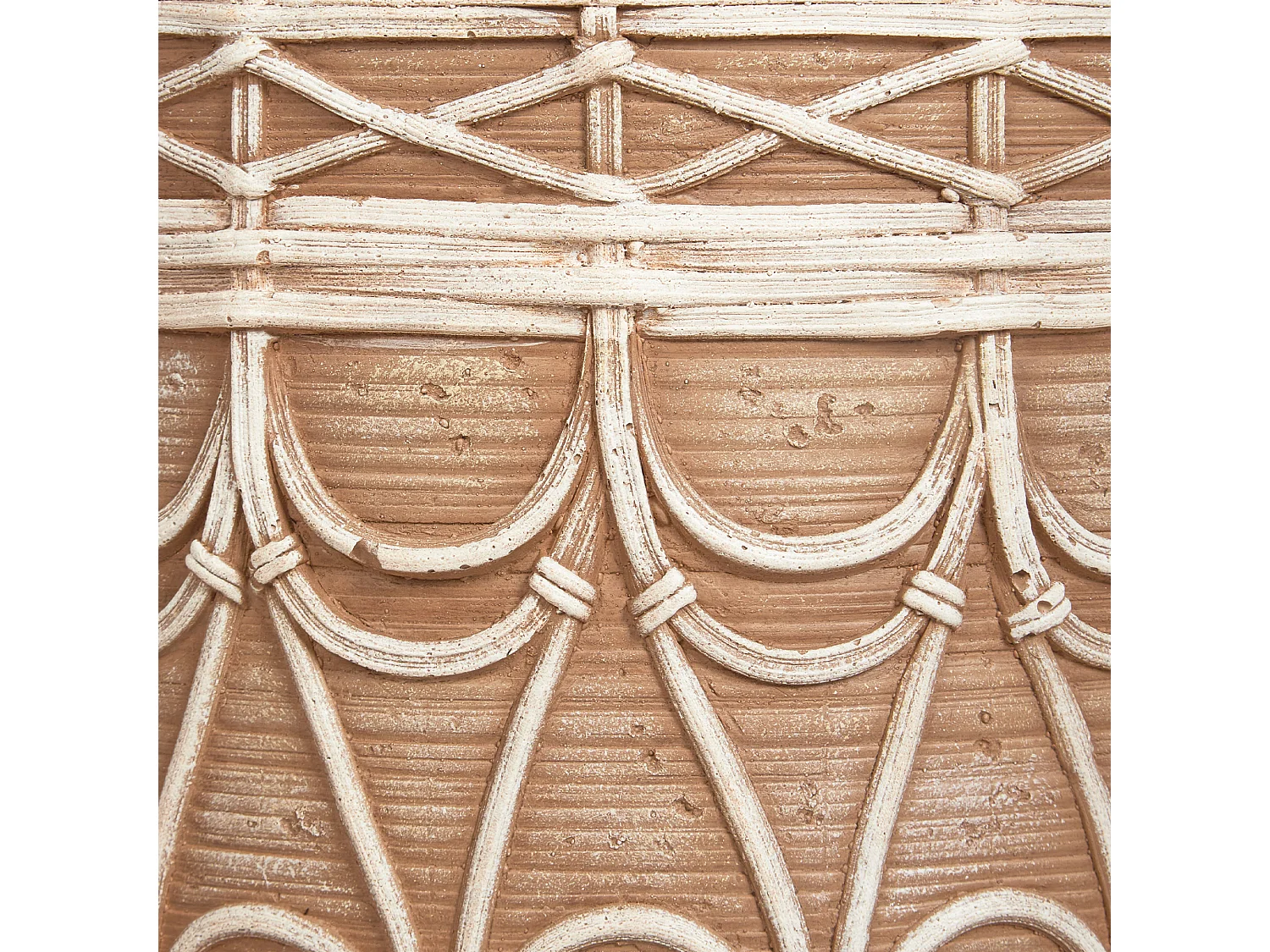 Blumentopf mit Beinen DRYOPTERIS Keramik 29 cm Hellbraun