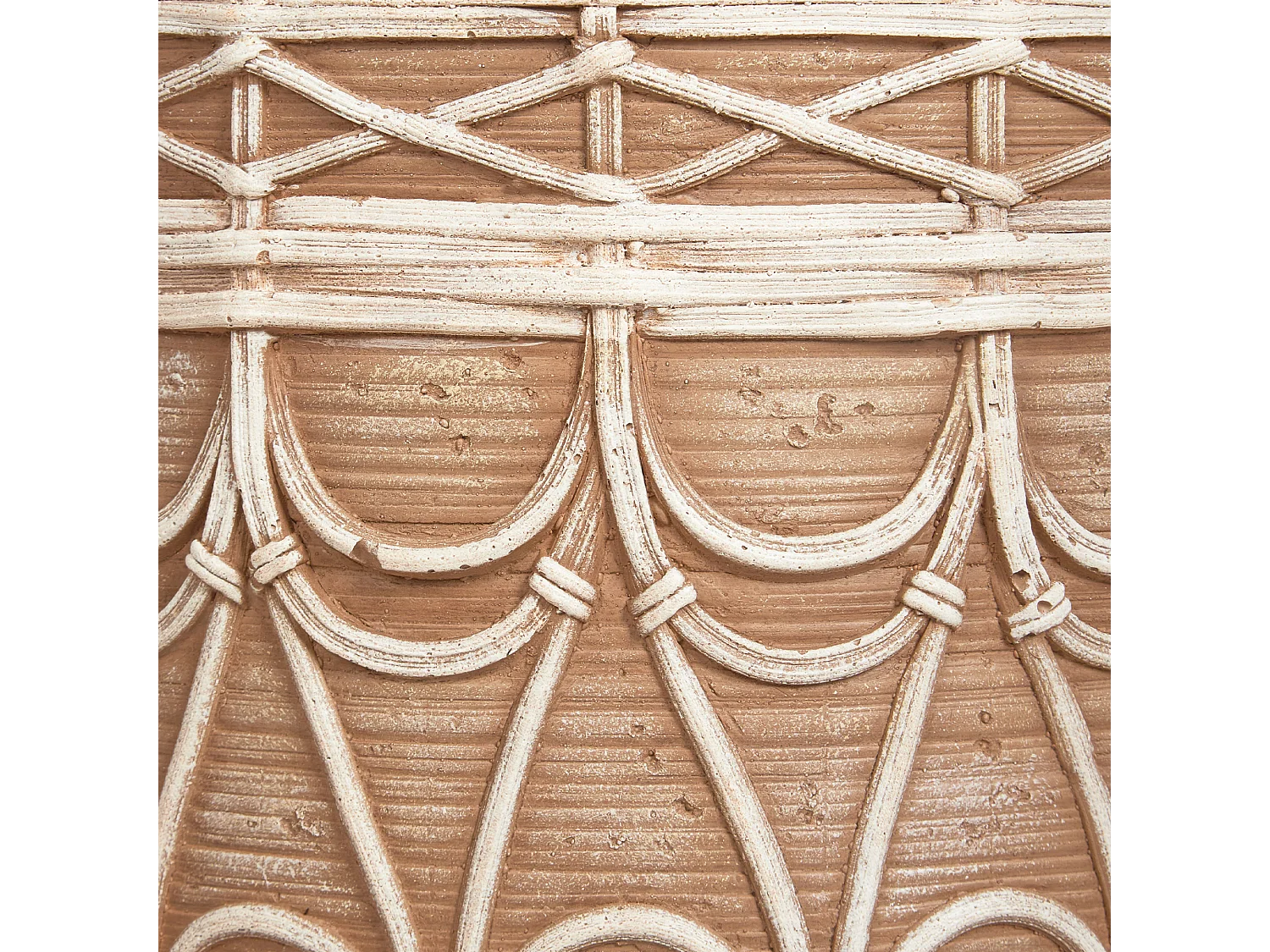 Blumentopf mit Beinen DRYOPTERIS Keramik 29 cm Hellbraun