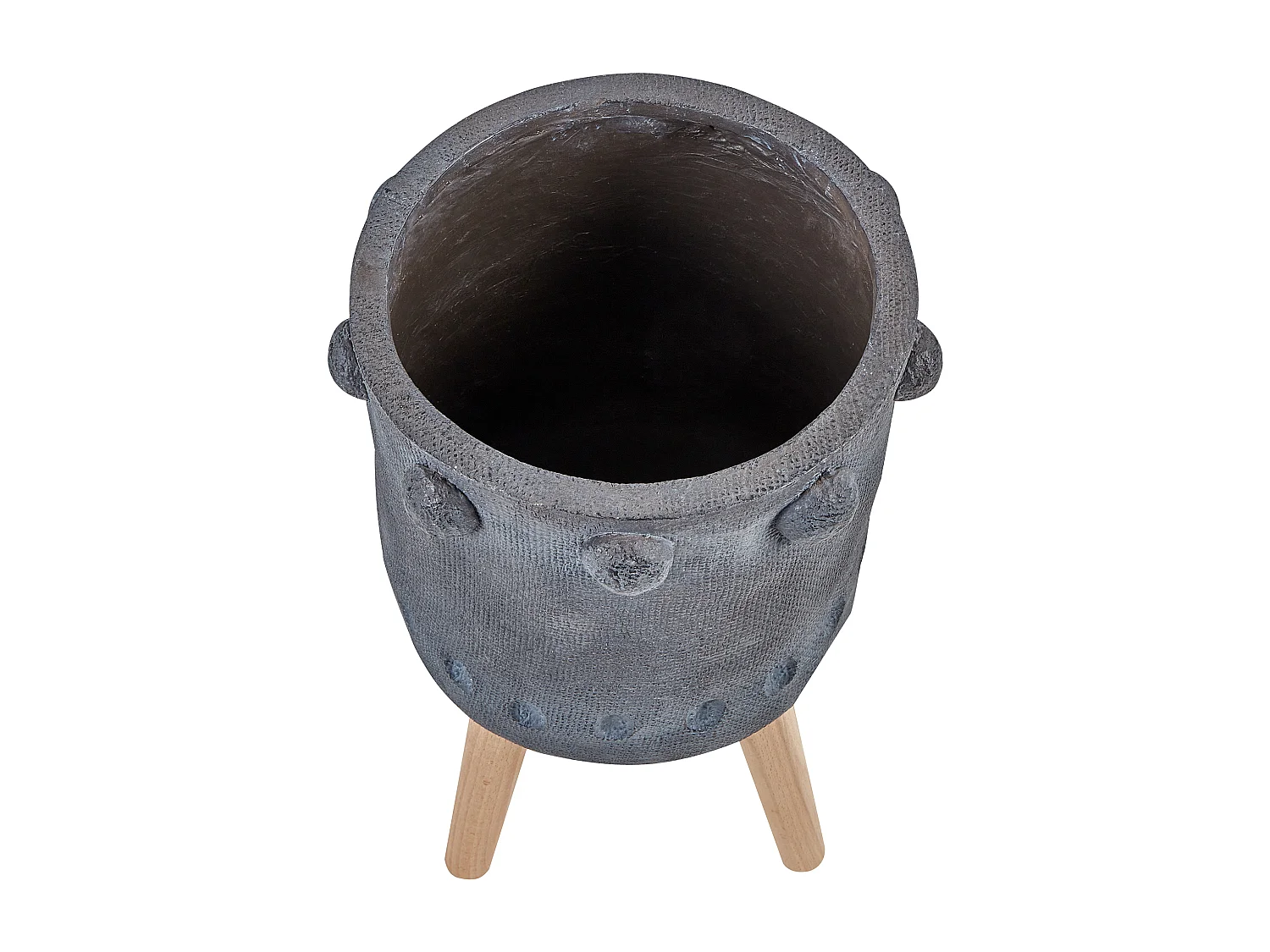 Vaso alto para plantas BRUNNERA Cerâmica 24 cm Cinzento grafite