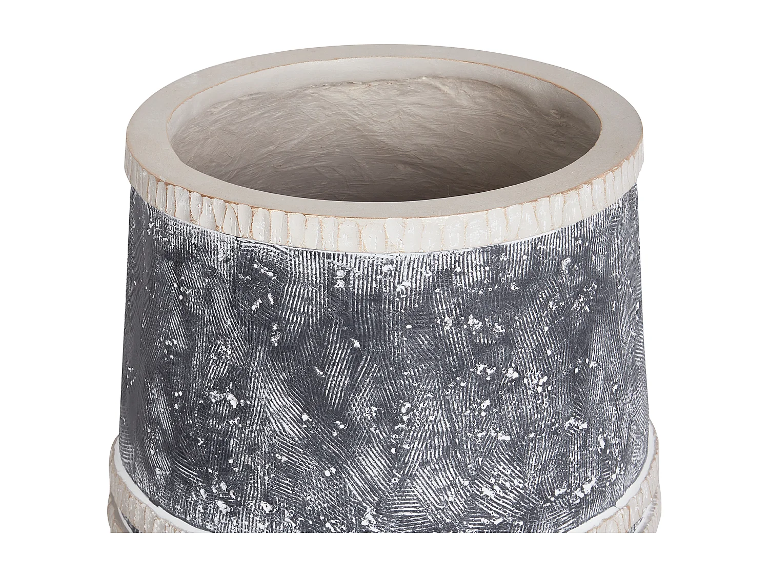 Vaso alto para plantas ARISAEMA Cerâmica 27 cm Cinzento