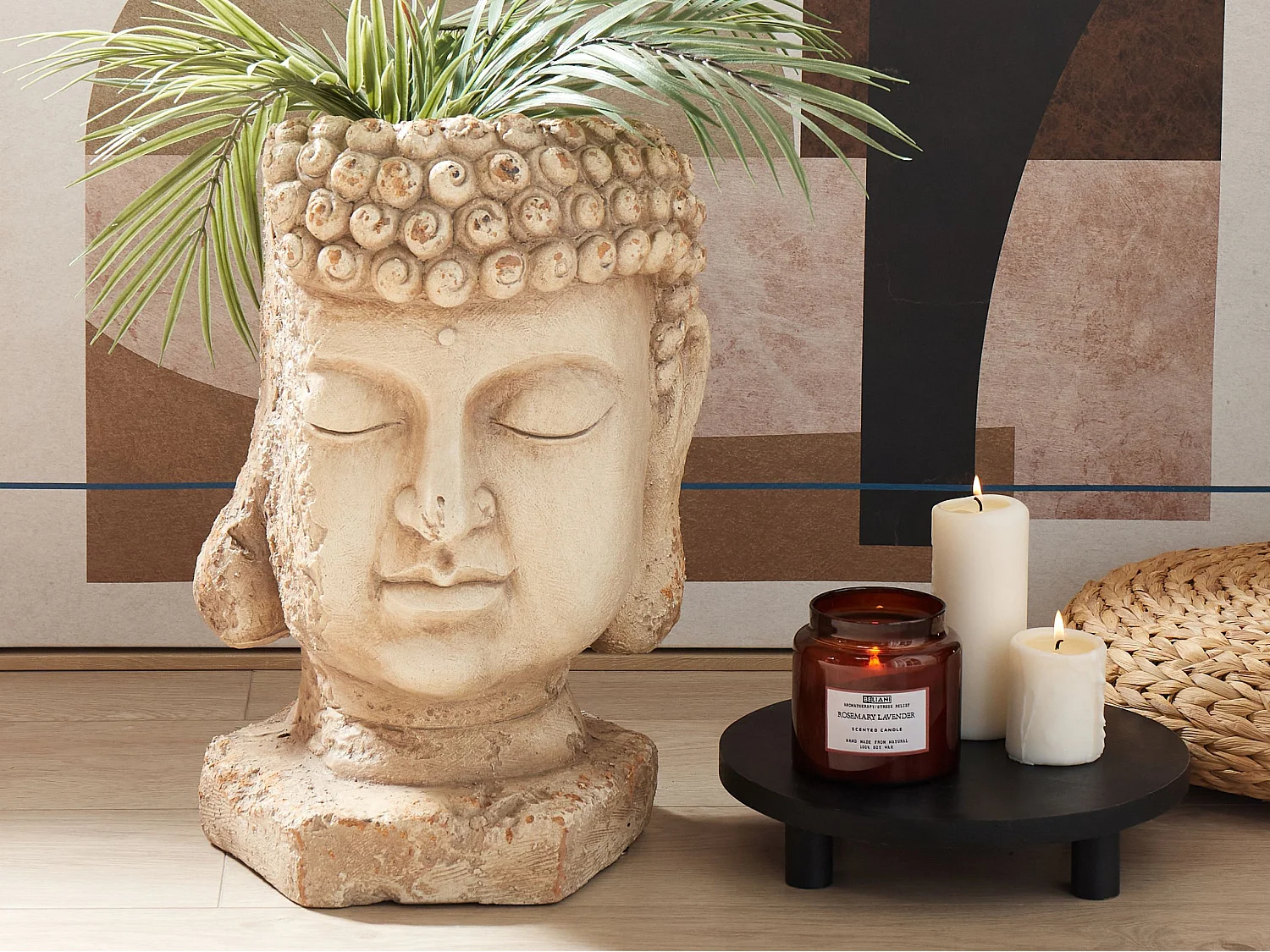 Blumenkübel BUTOMUS Keramik 30 cm Sandbeige