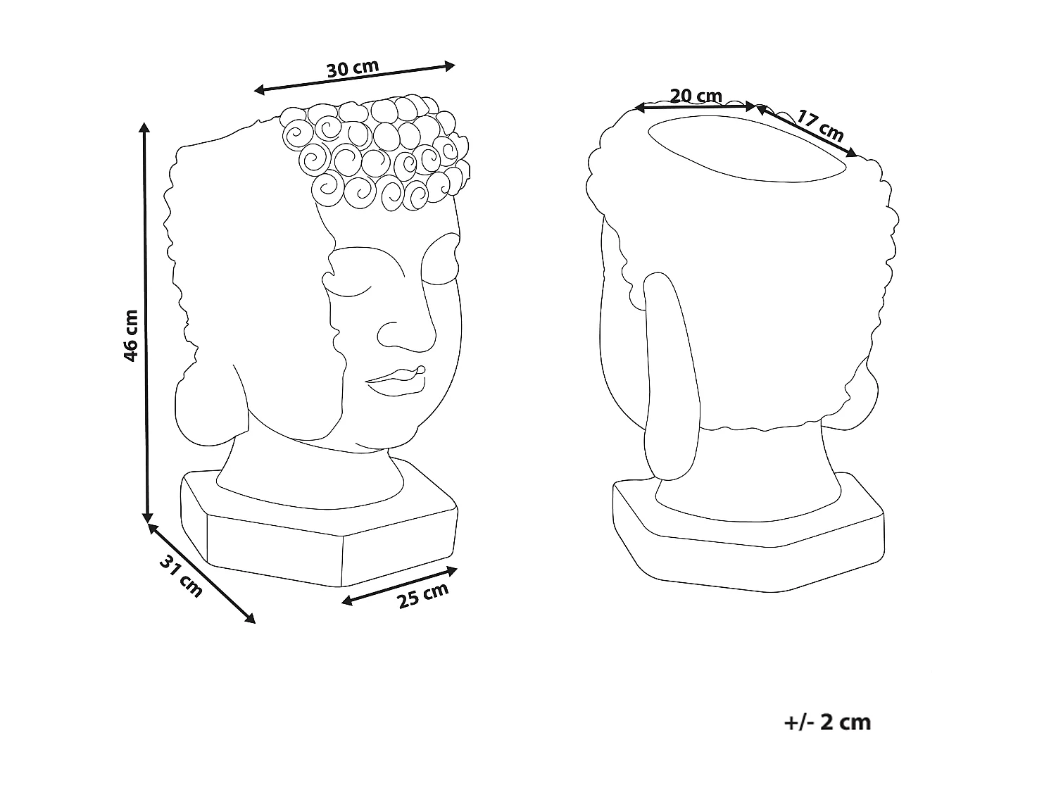 Cache-pot BUTOMUS 30 cm Beige sable