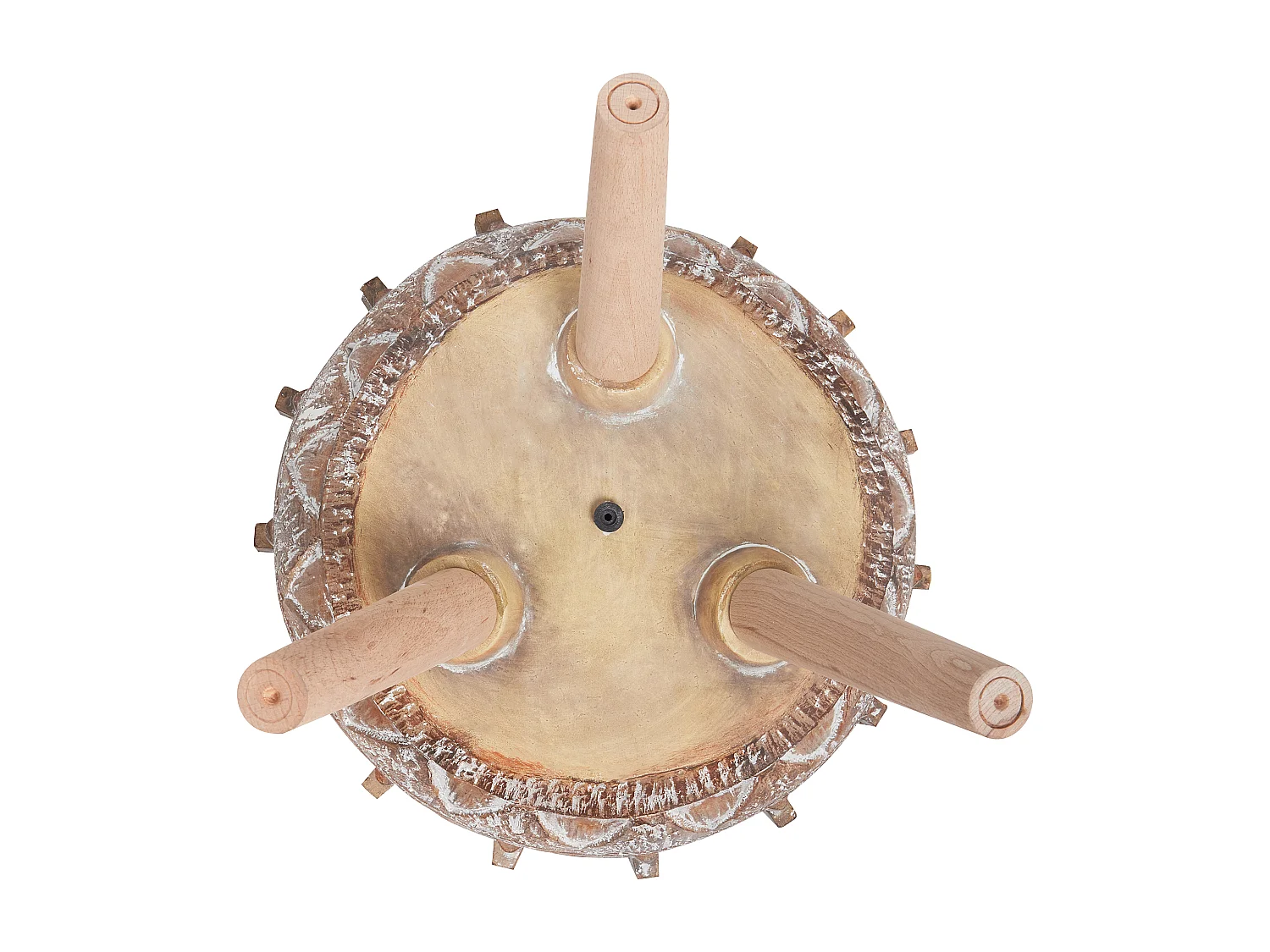 Cache-pot sur pied ASPLENIUM 37 cm Marron clair