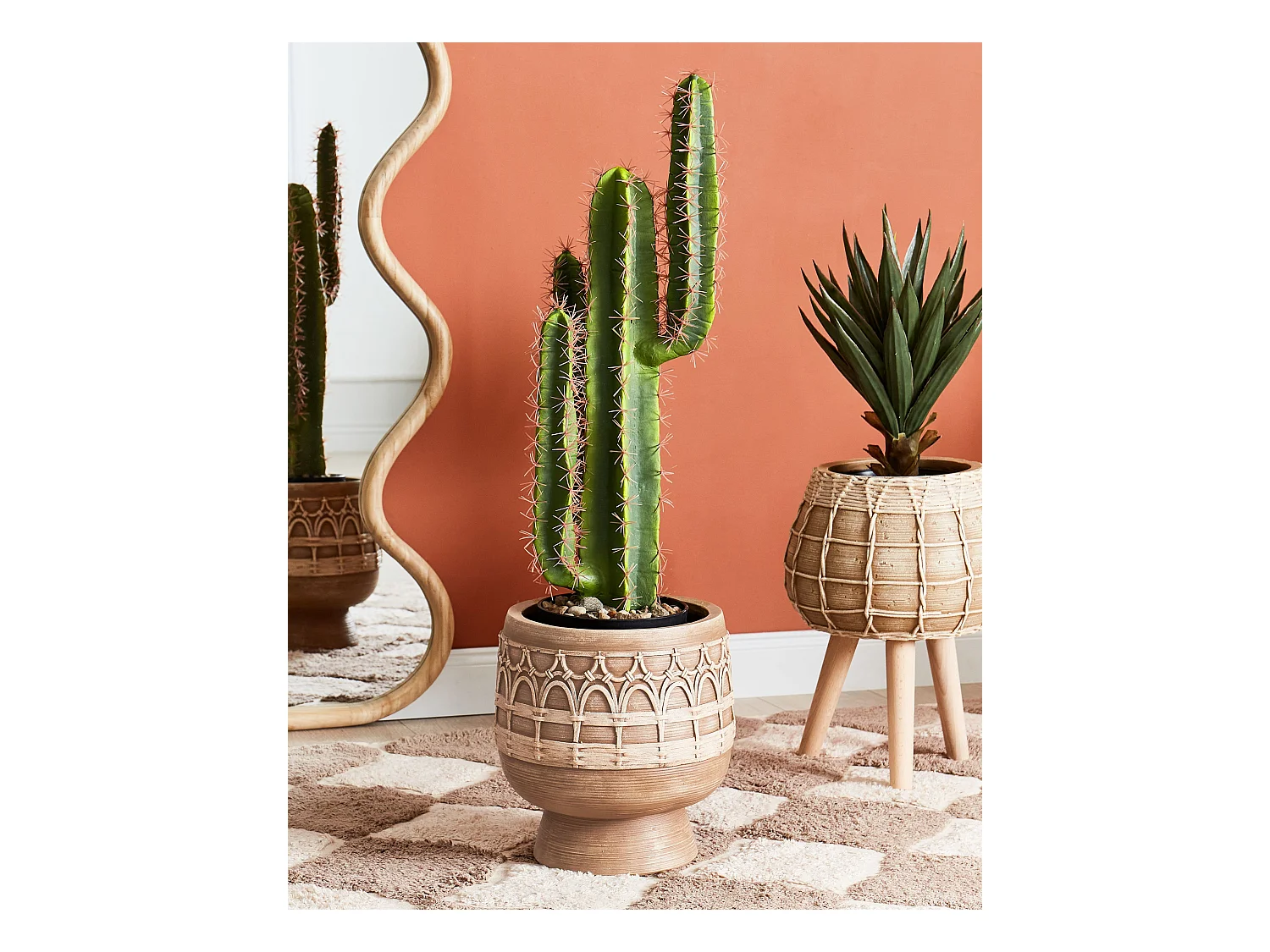 Bloempot CICUTA Keramiek 22 cm Lichtbruin