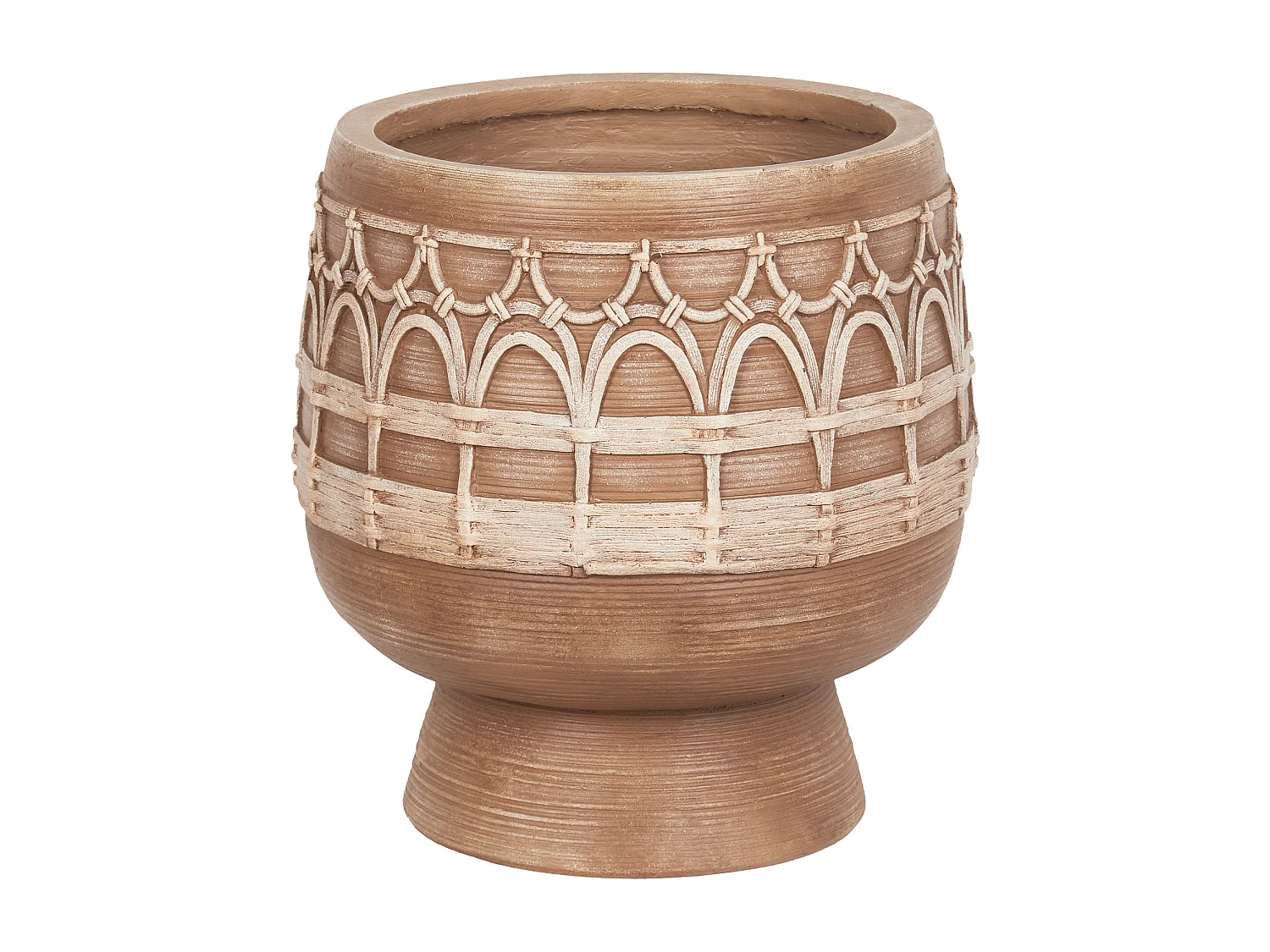 Vaso per piante CICUTA Ceramica 22 cm Marrone chiaro