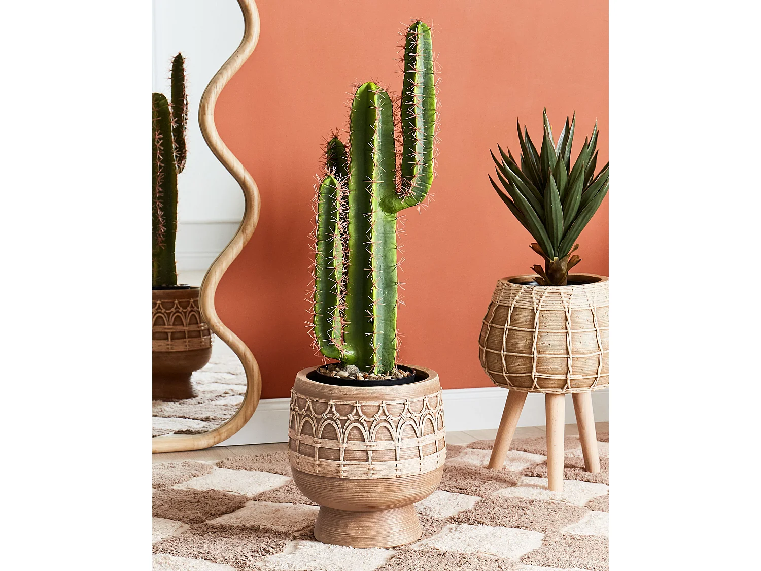 Vaso per piante CICUTA Ceramica 22 cm Marrone chiaro