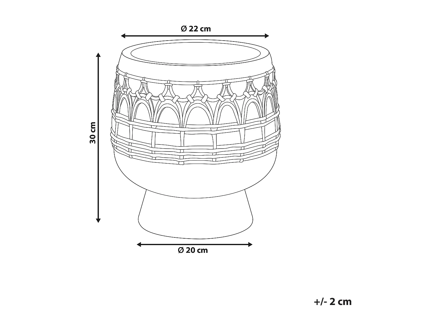 Vaso per piante CICUTA Ceramica 22 cm Marrone chiaro