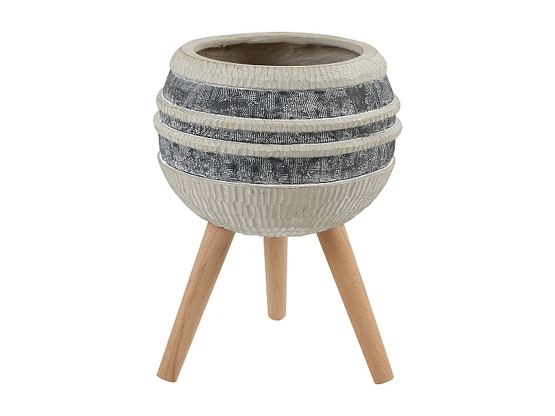 Cache-pot sur pied ATHYRIUM 38 cm Beige