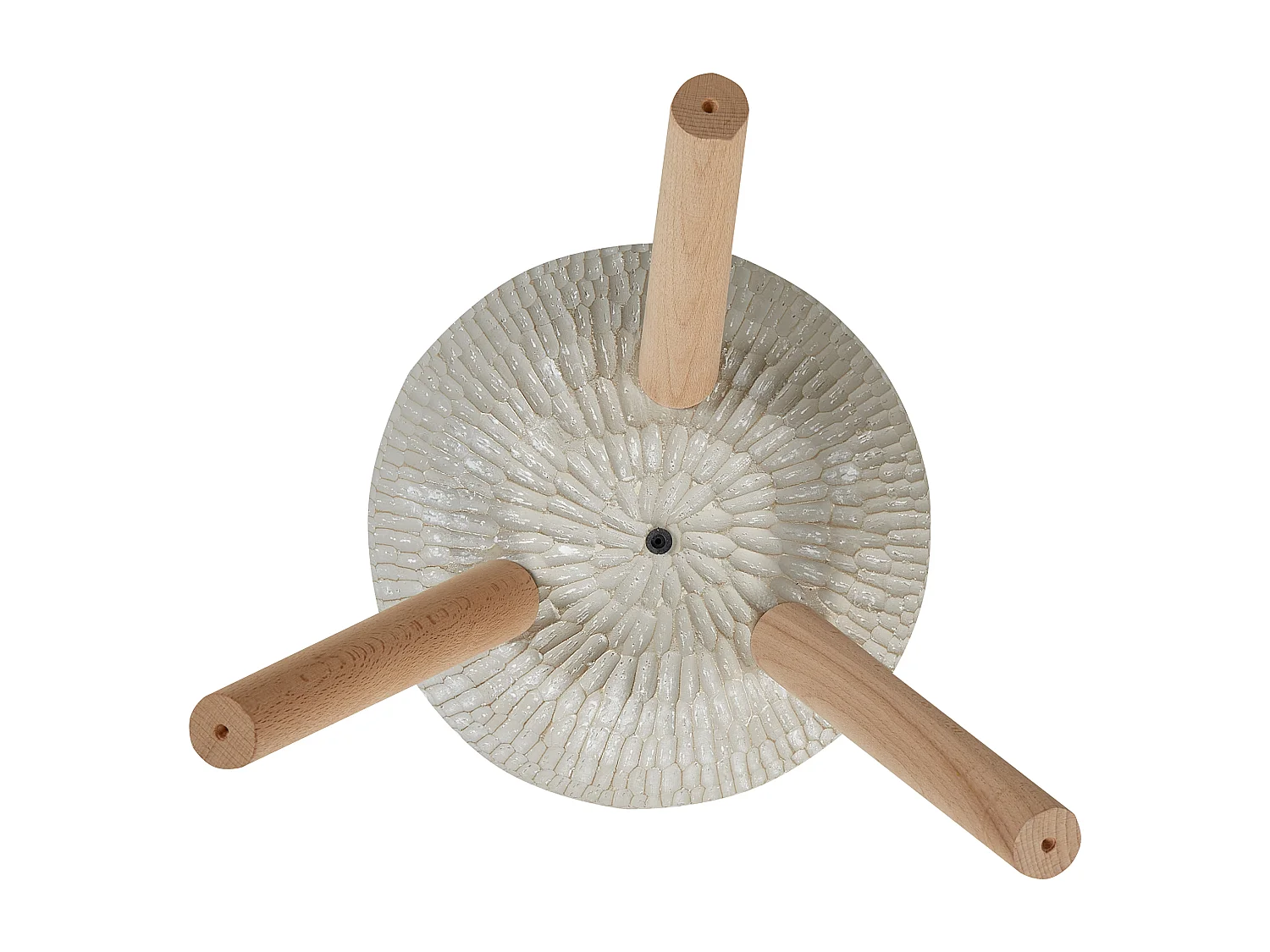 Doniczka na nóżkach ATHYRIUM Ceramika 38 cm Beżowy