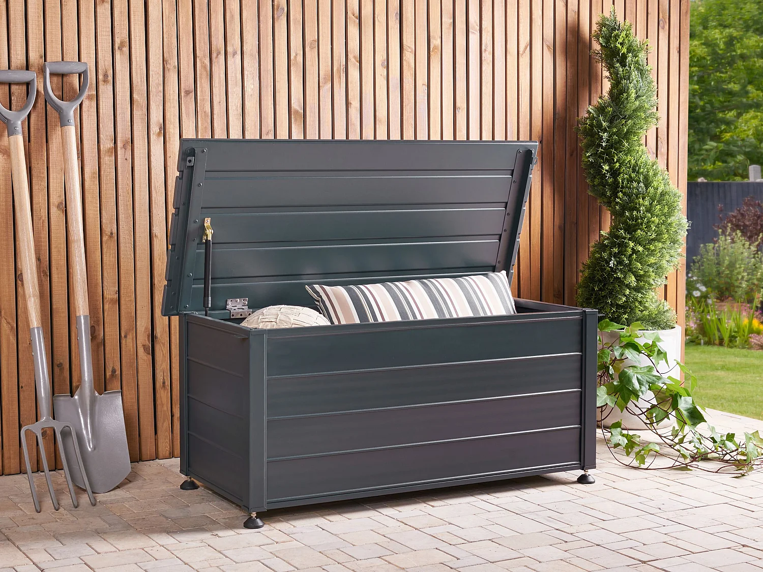 Coffre de rangement CAMPALTO 113 cm 50 cm Gris foncé