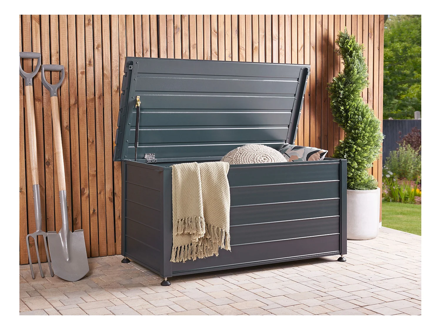 Cesta CAMPALTO Metallo 123 cm 60 cm Grigio scuro