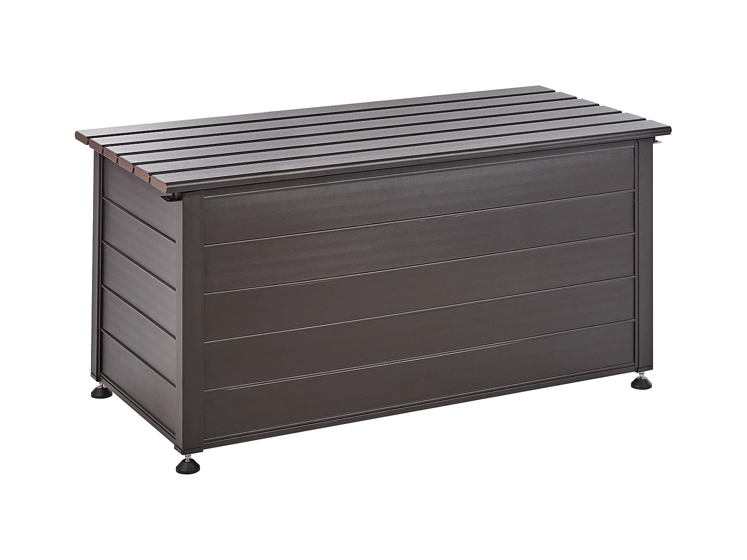 Aufbewahrungsbox CAMPALTO Metall 123 cm 60 cm Dunkelbraun