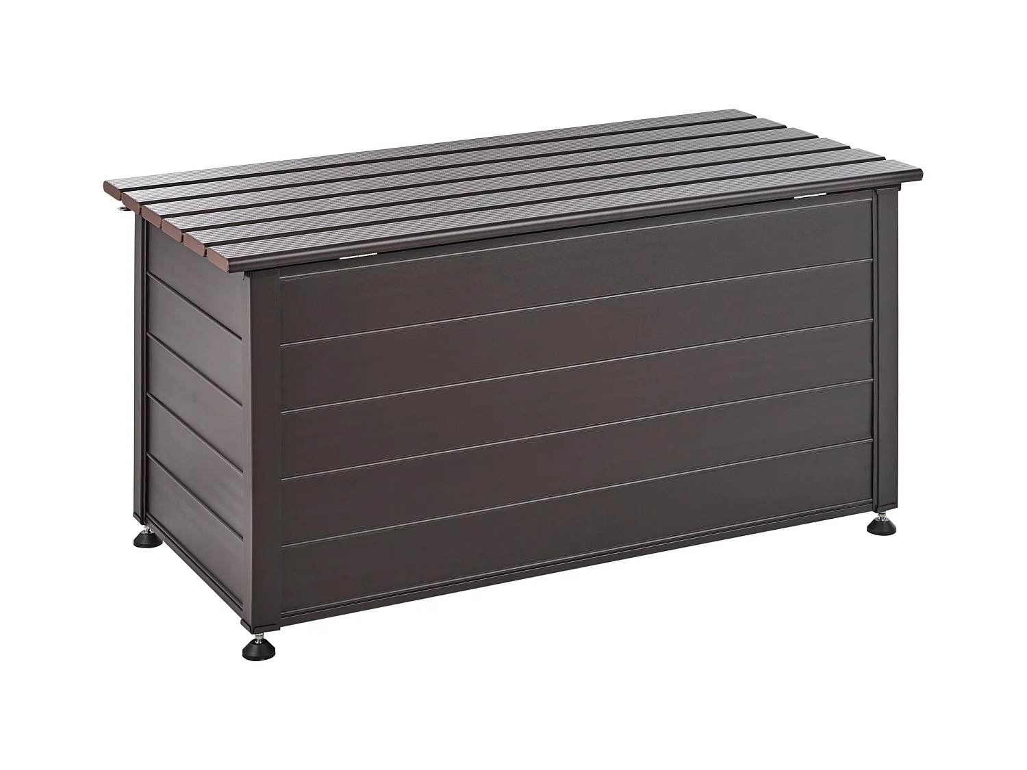 Aufbewahrungsbox CAMPALTO Metall 123 cm 60 cm Dunkelbraun
