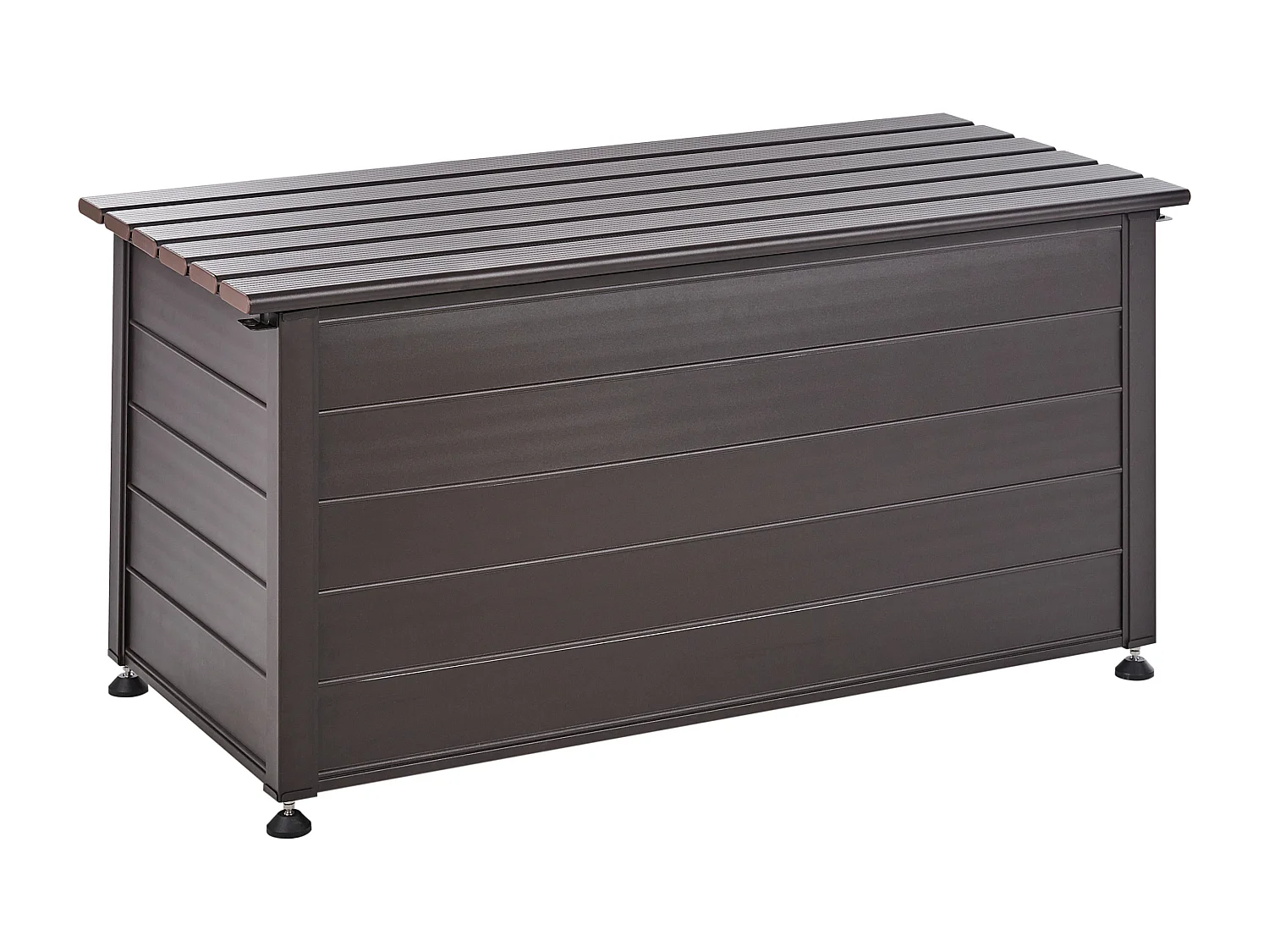 Aufbewahrungsbox CAMPALTO Metall 123 cm 60 cm Dunkelbraun