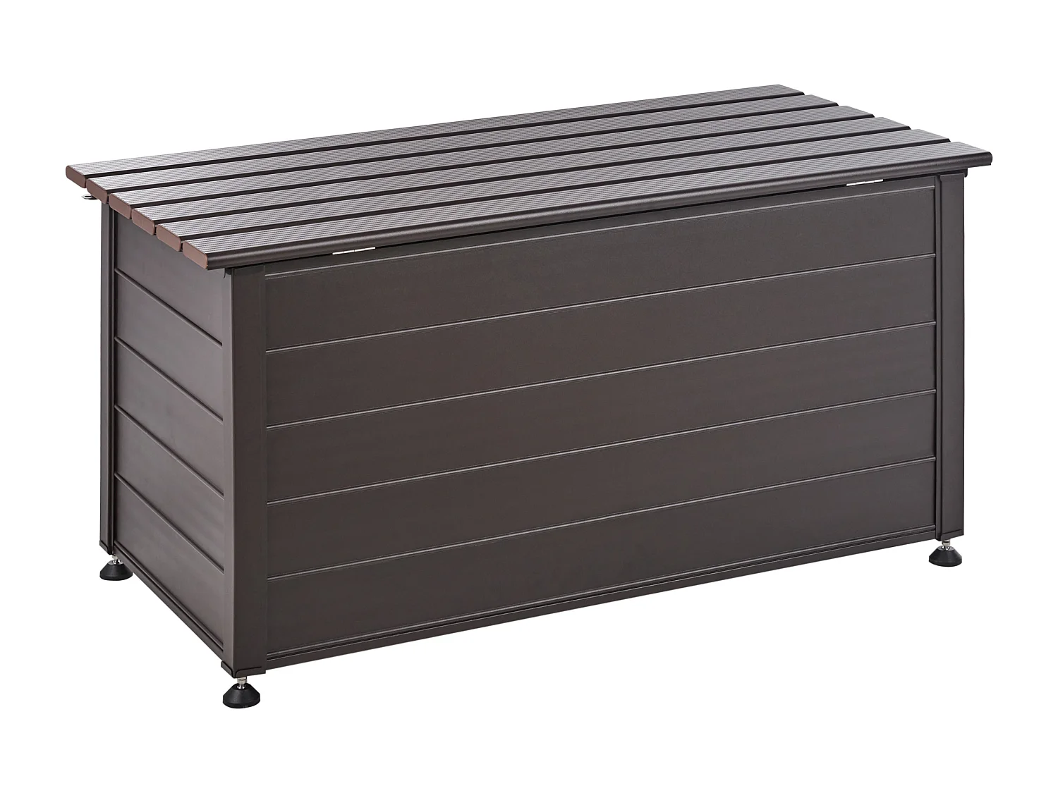 Aufbewahrungsbox CAMPALTO Metall 123 cm 60 cm Dunkelbraun