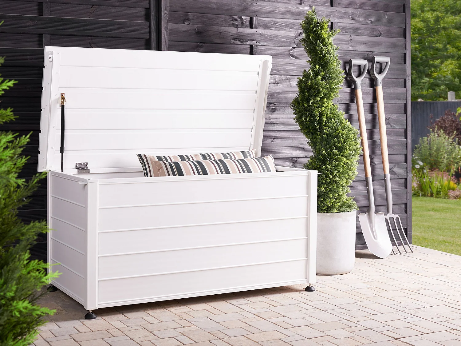 Coffre de rangement CAMPALTO 123 cm 60 cm Blanc