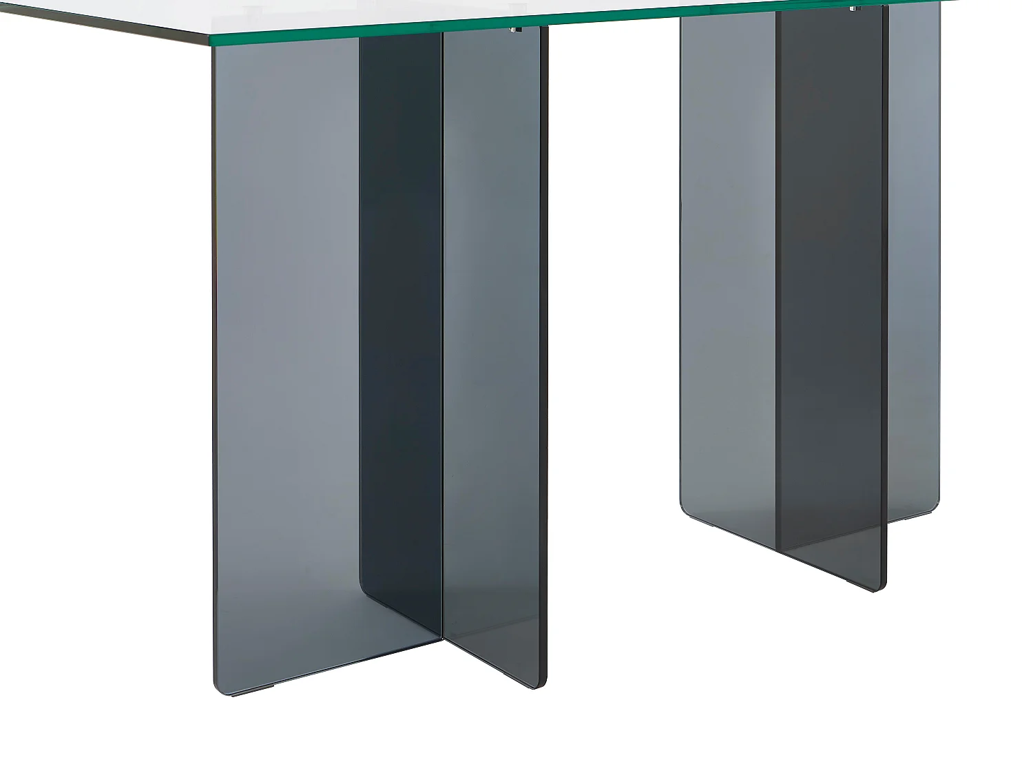 Bureau - Verre trempé - Transparent et anthracite - BYLENA