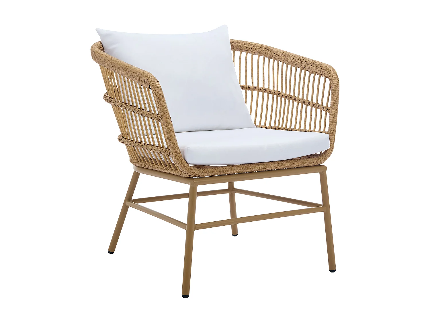 Lot de 2 fauteuils de jardin en résine tressée - Naturel clair - LOUSINI de MYLIA