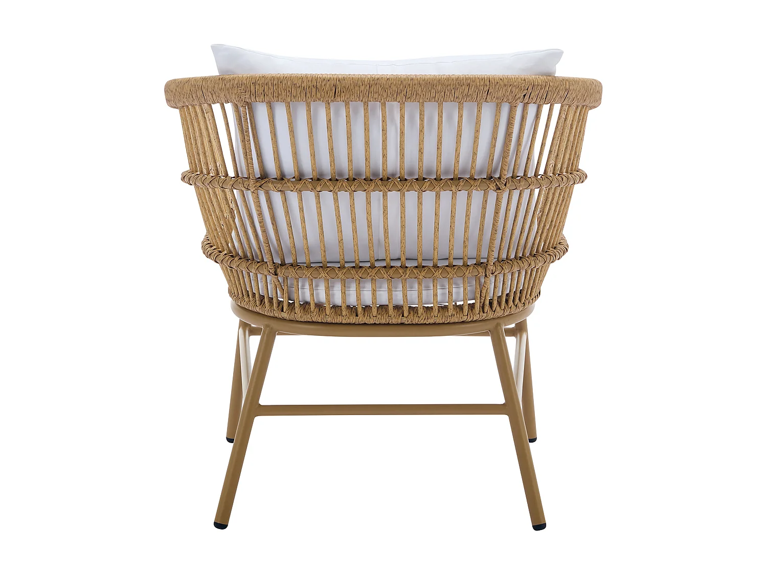 Lot de 2 fauteuils de jardin en résine tressée - Naturel clair - LOUSINI de MYLIA
