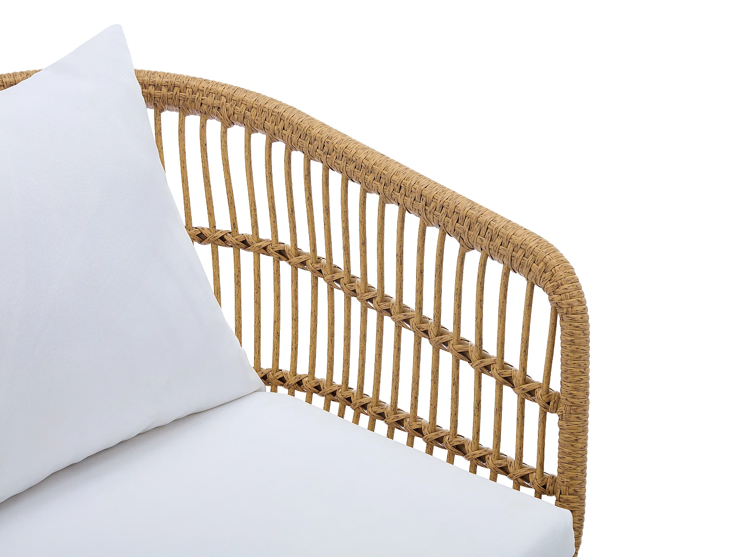 Lot de 2 fauteuils de jardin en résine tressée - Naturel clair - LOUSINI de MYLIA