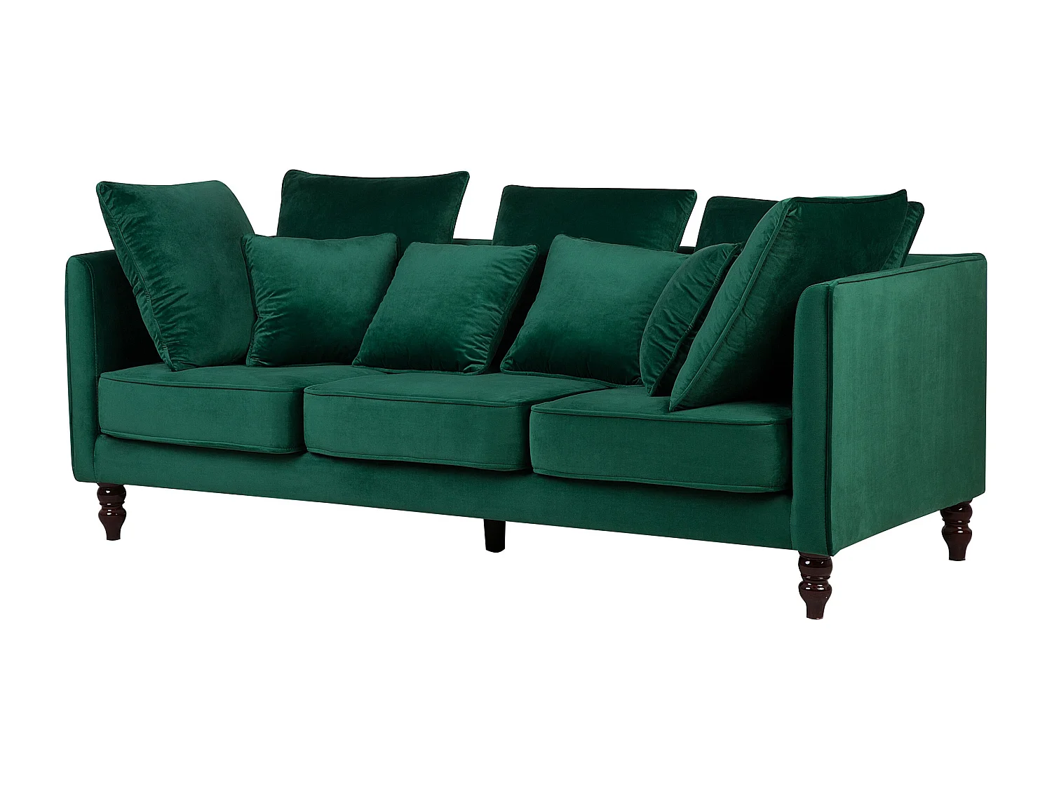 Canapé FENSTAD Velours Vert émeraude 3 places